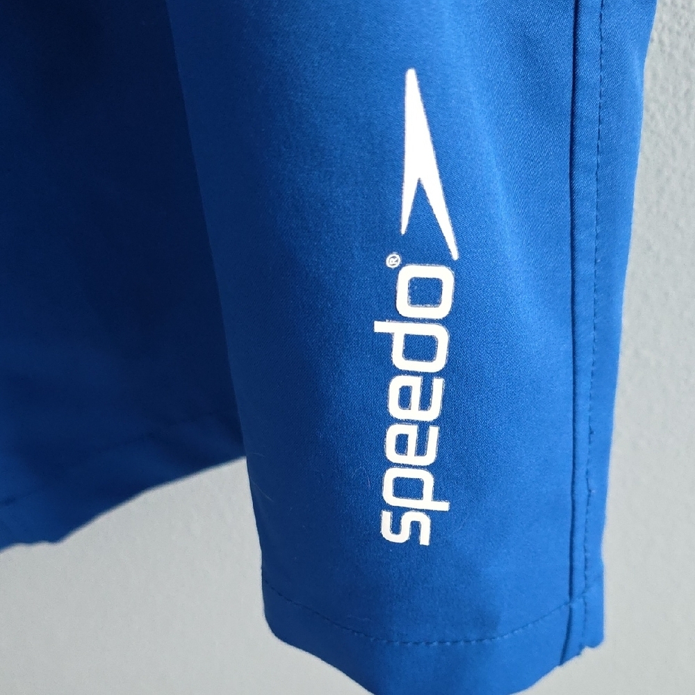 🌊 Speedo Men's Navy + Blue Swim Trunks - Picture 2 of 9